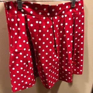 Red polka dot Skater skirt
